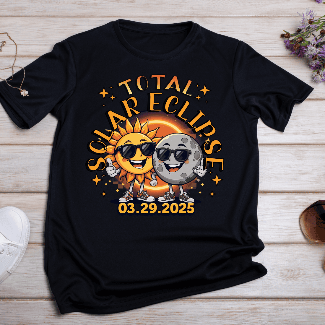 Total Solar Eclipse T-shirt Design preview image.