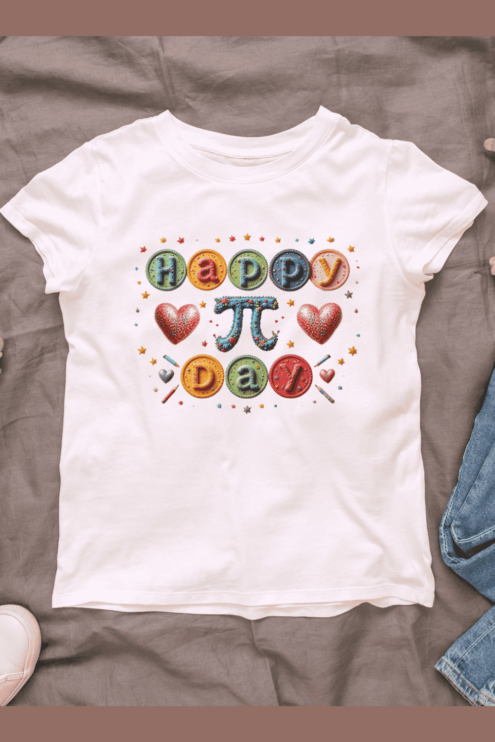 Math and Science Pi Day T-shirt Design pinterest preview image.