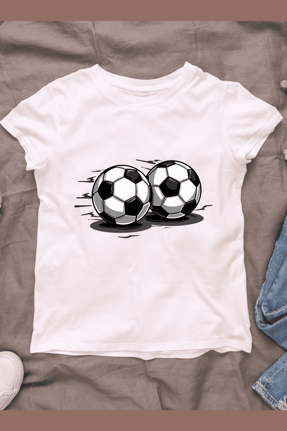 Black and White Balls T-shirt Design pinterest preview image.