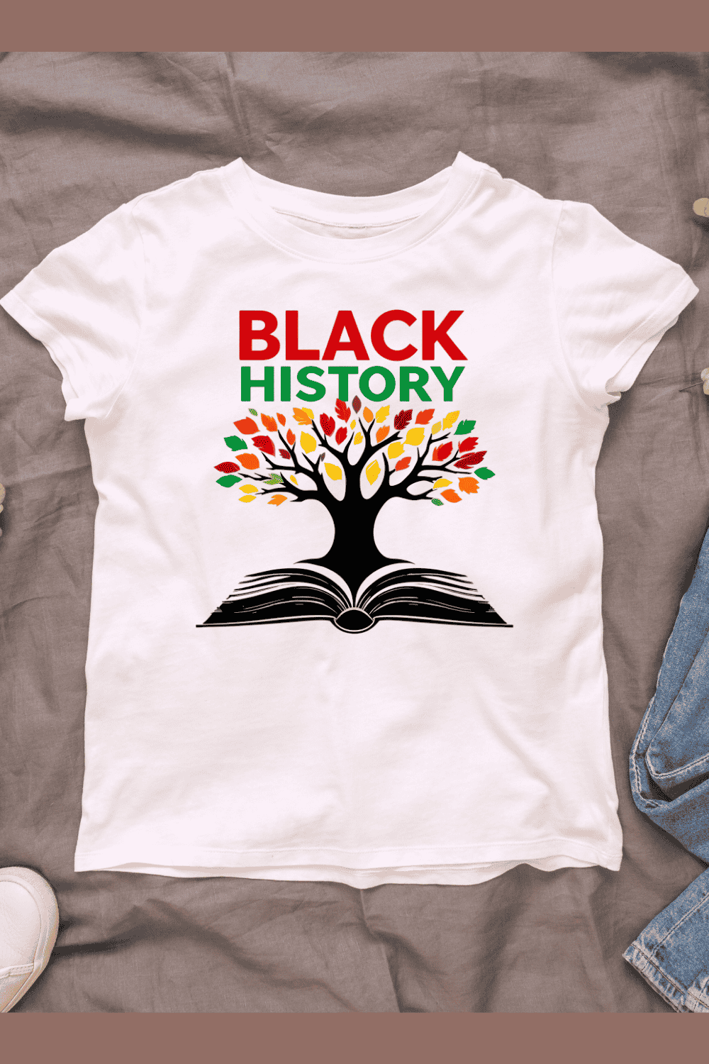 Black History Month T-shirt Design pinterest preview image.