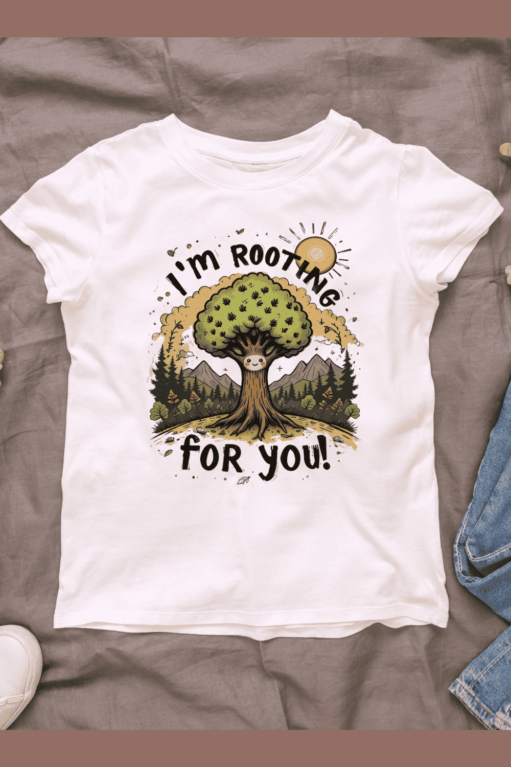 Rooting for You T-shirt Design pinterest preview image.