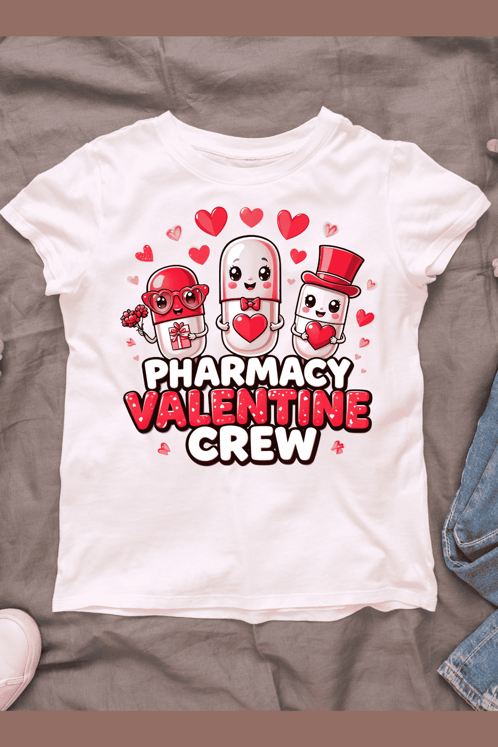 Pharmacy Love T-shirt Design pinterest preview image.