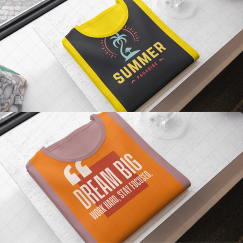 4 T-Shirts mockups cover image.