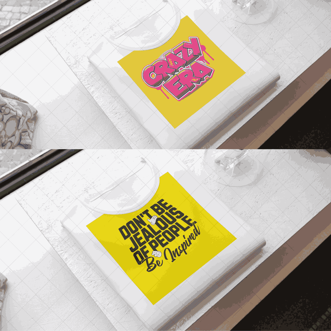 4 Eye Catching t shirts mockups cover image.