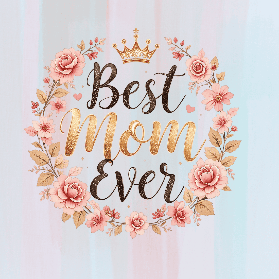 Best Mom Ever Typography T-shirt Design preview image.