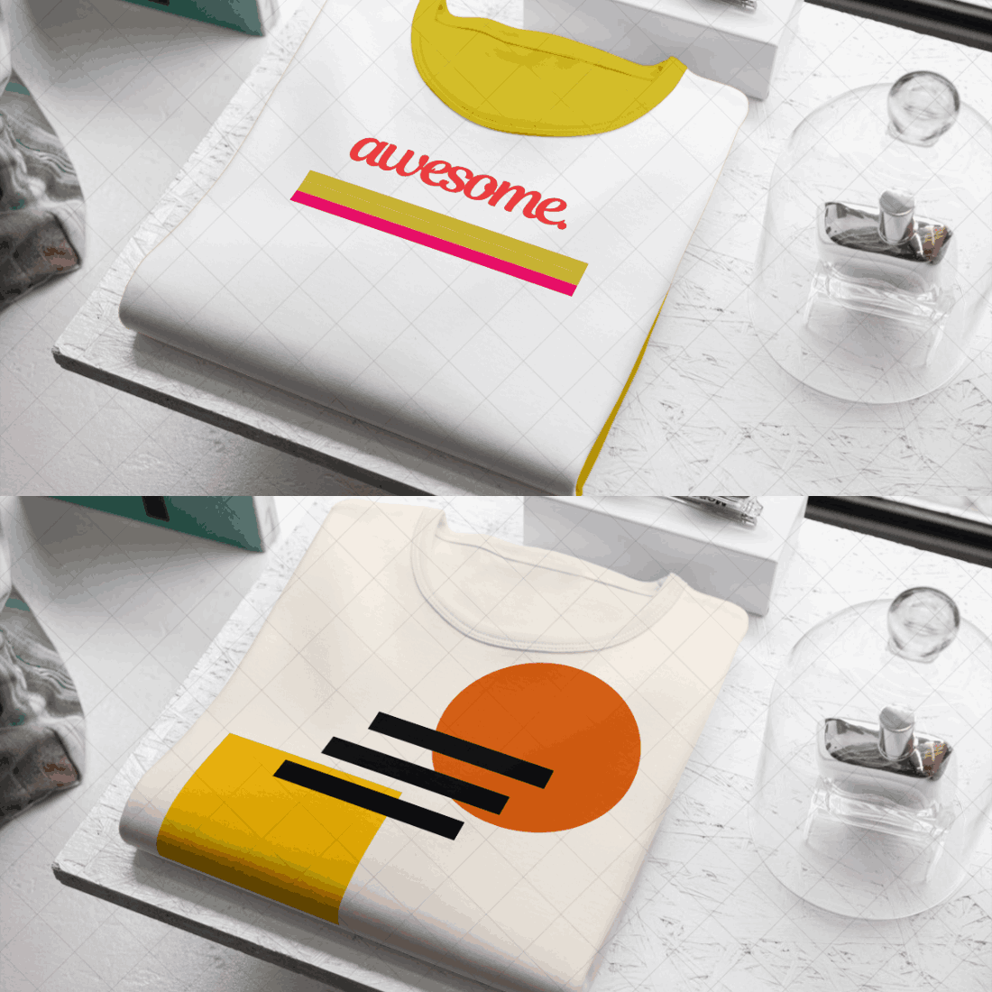 4 eye Catching T- Shirts mockups cover image.