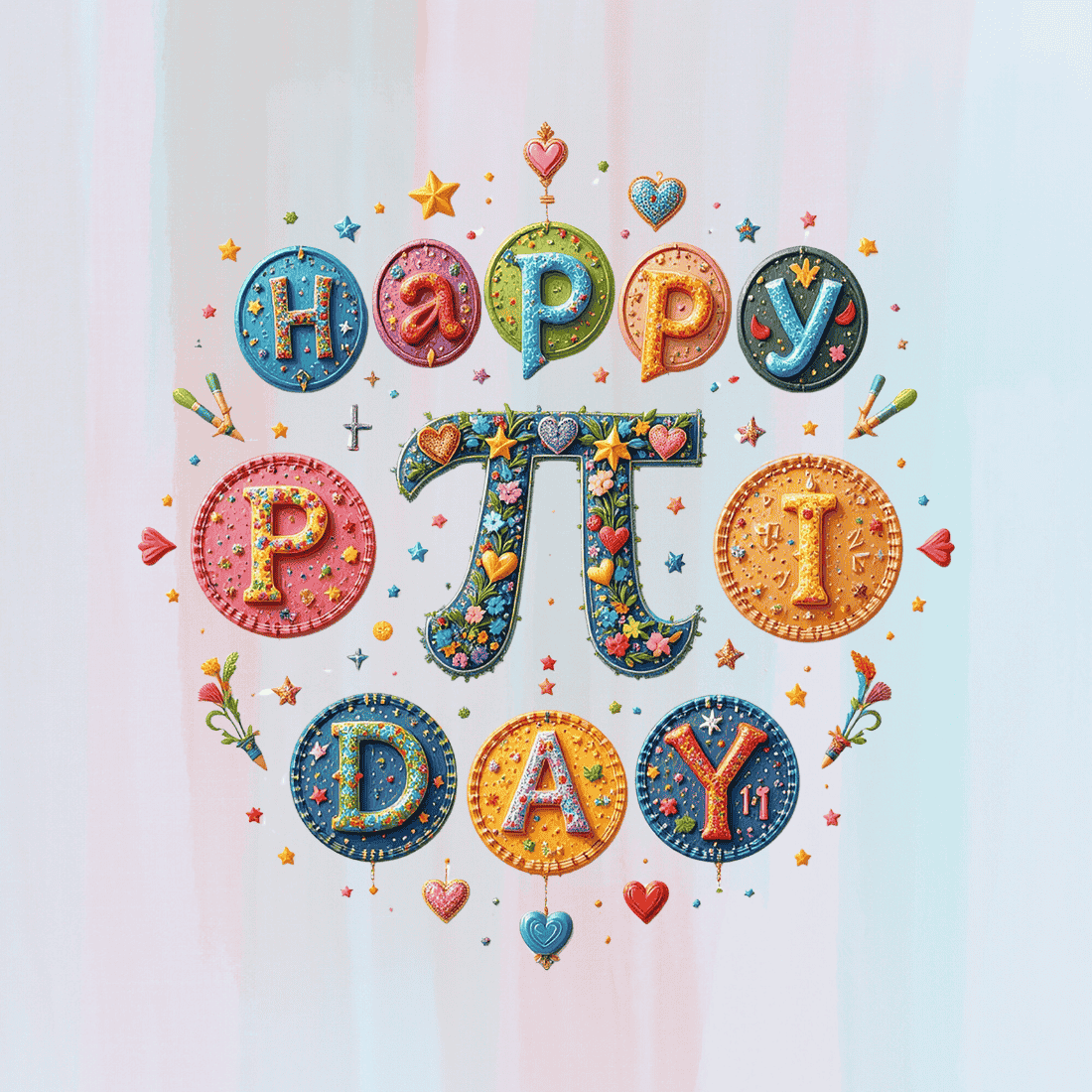 Pi Day Celebration T-shirt Design preview image.