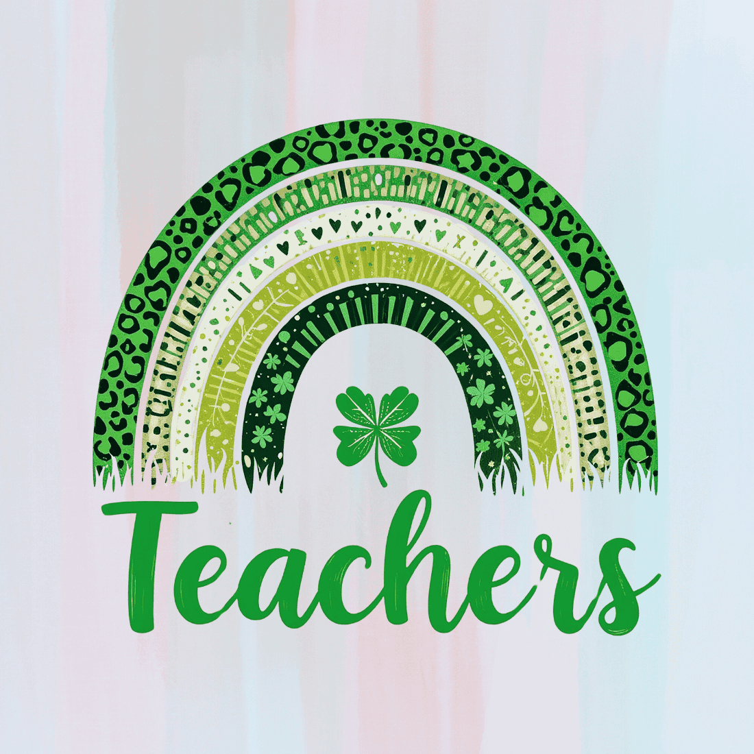 Lucky Teachers - St Patrick's Day T-shirt Design preview image.