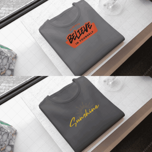 4 T-Shirts mockups cover image.