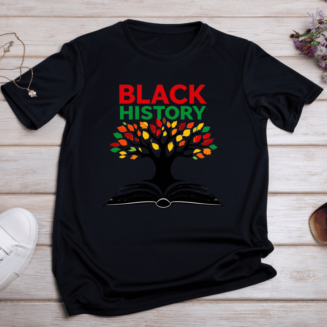 Black History Month T-shirt Design preview image.