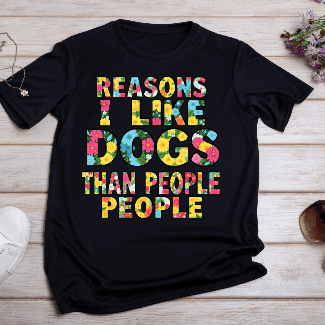 Dog Lover Quote T-shirt Design preview image.