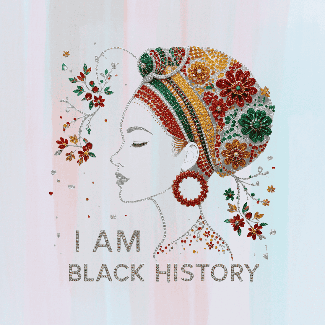 Black History Month T-shirt Design preview image.