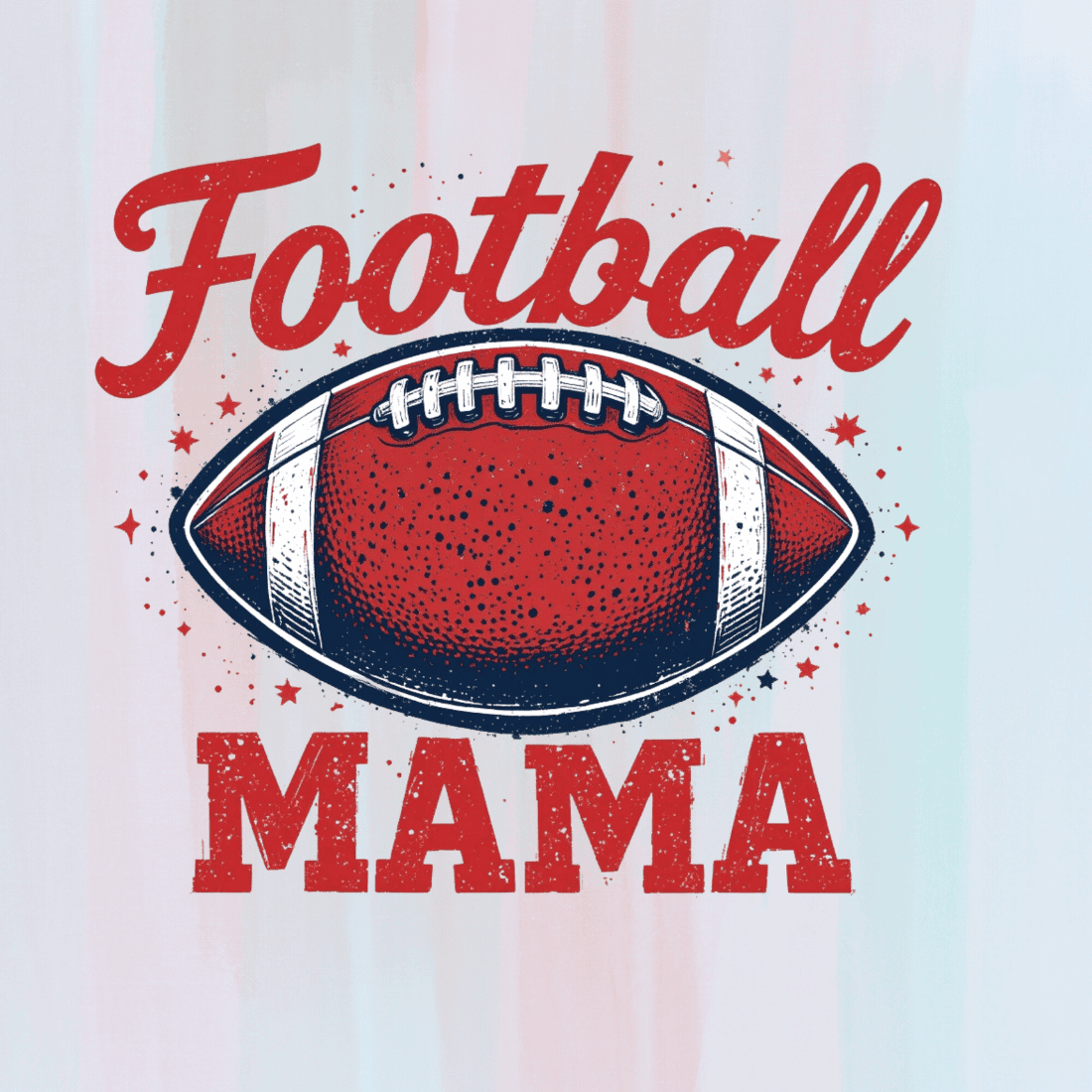 Football Mama Typography T-shirt Design preview image.