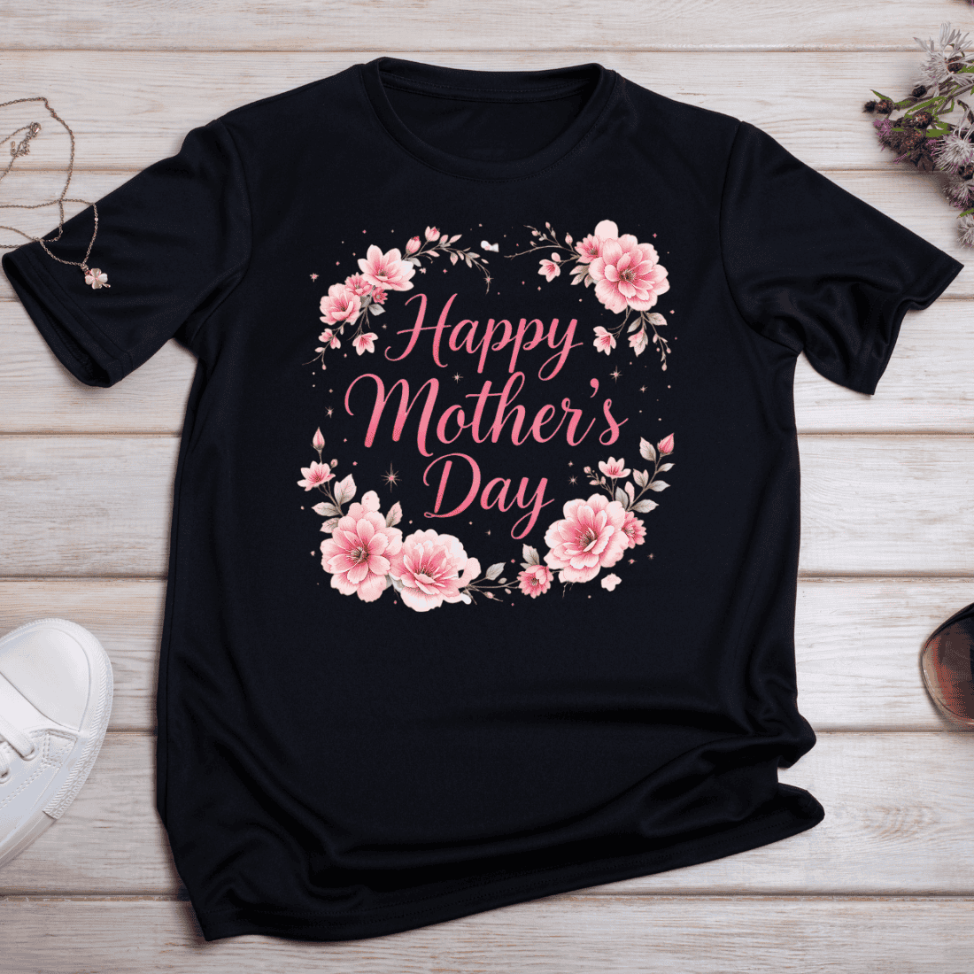 Elegant Mother's Day T-shirt Design cover image.