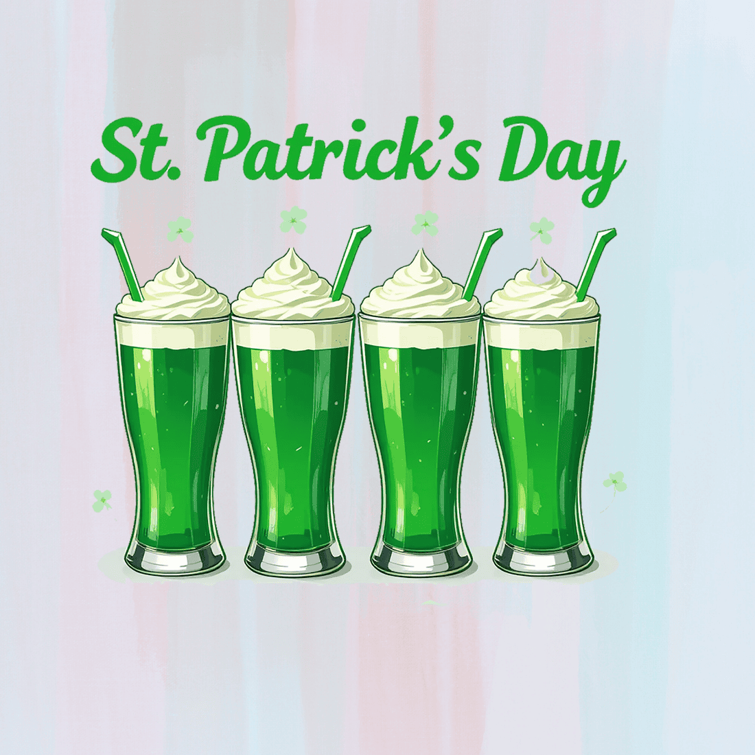 Irish Celebration Milkshake T-shirt Design preview image.