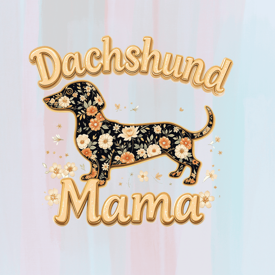 Dachshund Mama T-Shirt Design preview image.