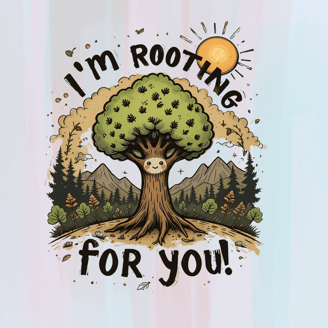 Rooting for You T-shirt Design preview image.