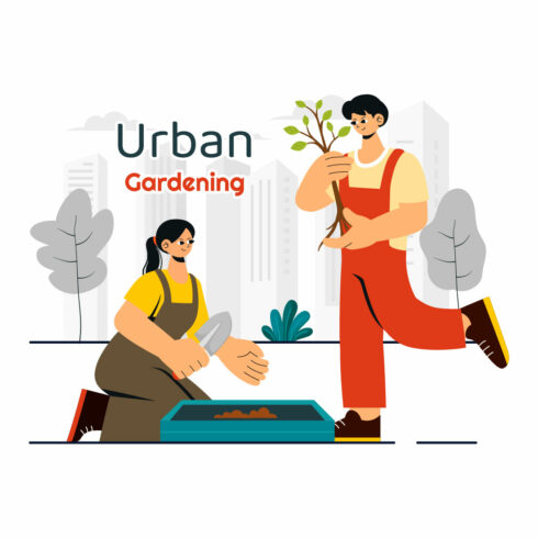 9 Urban Gardening Illustration cover image.