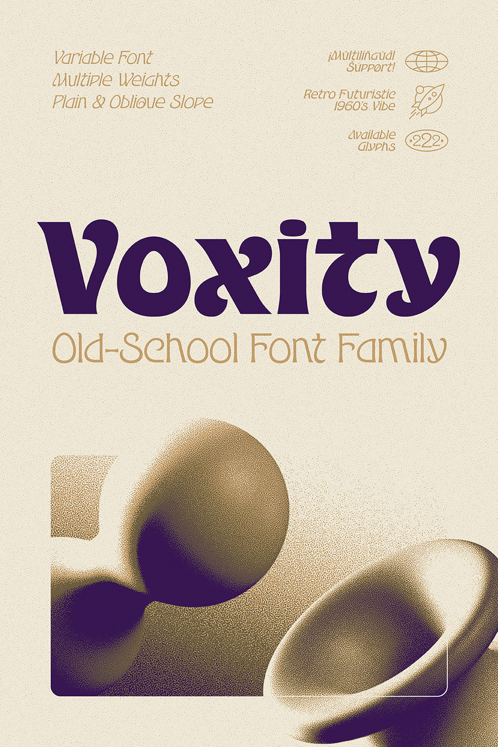 Voxity Old-School Font Family pinterest preview image.