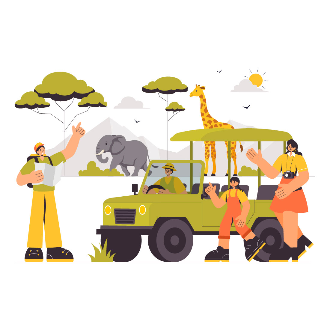 9 Wildlife Safari Experience Illustration cover image.