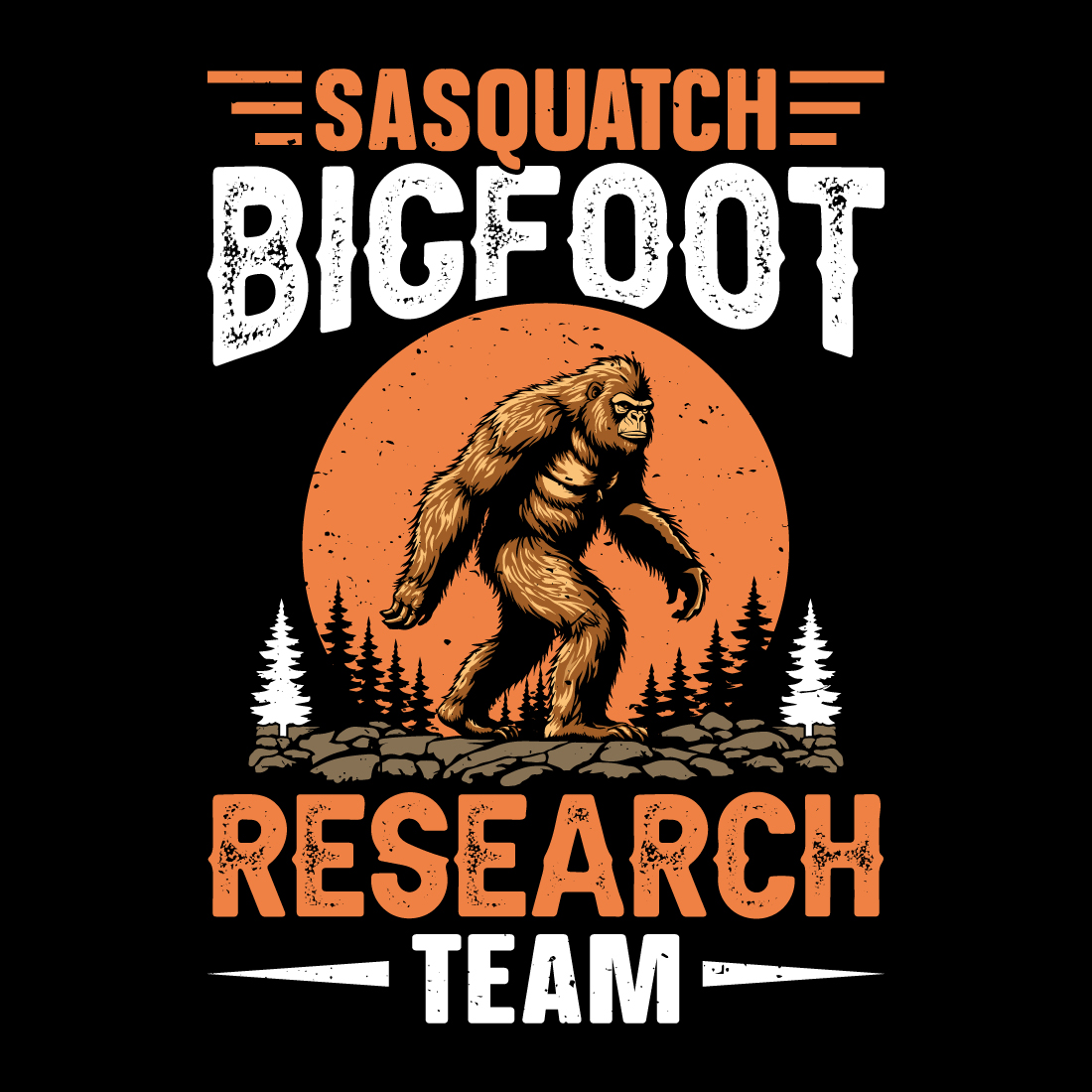 Bigfoot Themed T-shirt And Others Design Merchandise Design cover image.