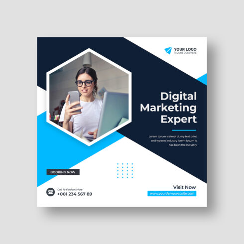 Digital marketing social post template design cover image.