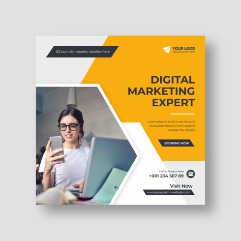 Digital marketing social post template design cover image.