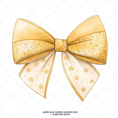 Matte Gold Glitter Coquette Bow Clipart, matte gold bow, glitter coquette bow, sophisticated bow design, gold glitter clipart, digital bow design, modern matte bow, glitter bow art, matte glitter design, coquette bow art, gold sublimation design cover image.