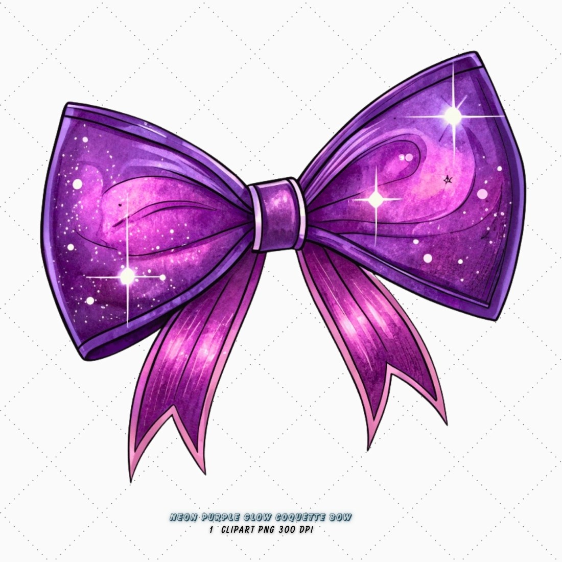 Neon Purple Glow Coquette Bow Clipart, neon purple bow, glowing coquette bow, vibrant bow design, purple glow clipart, digital bow design, neon glow design, glowing bow art, vibrant neon purple, coquette bow art, purple sublimation desig cover image.