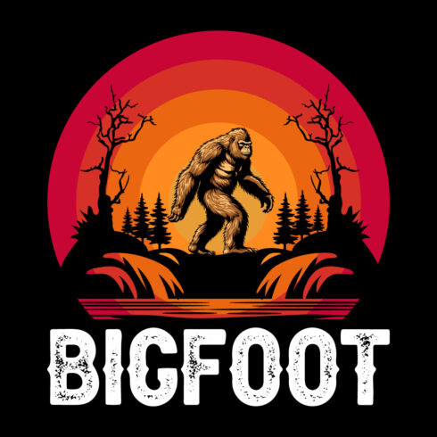 Bigfoot Themed T-shirt And Others Design Merchandise Design cover image.