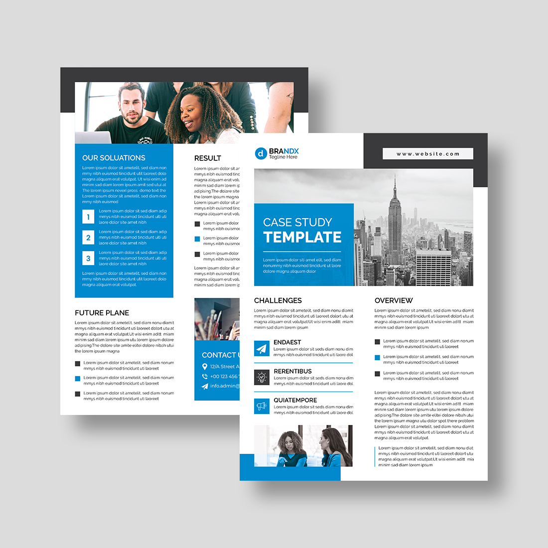 Case Study Template Design 2025 preview image.