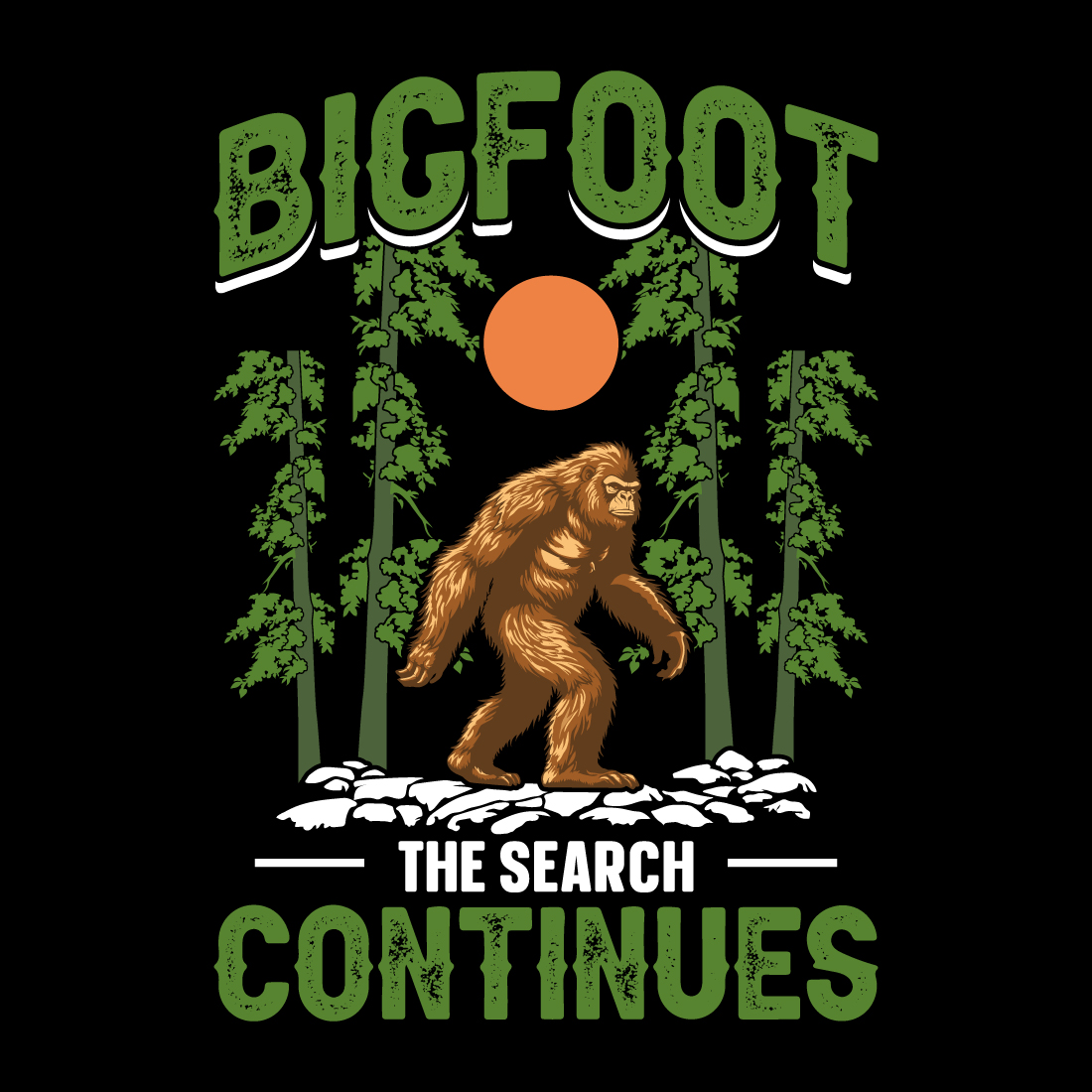 Bigfoot Themed T-shirt And Others Design Merchandise Design cover image.