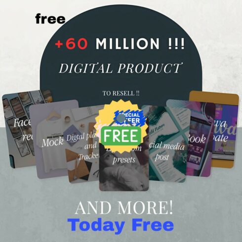 60 Million + Digital Products for Resale The Ultimate Passive Income Bundle with PLR & MRR Rights cover image.