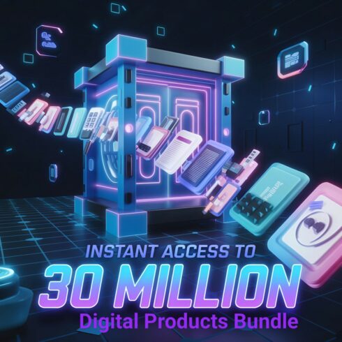 30 Million+ Digital Products Bundle | Passive Income Machine | PLR and MRR | Resell, Rebrand and Keep 100% Profits cover image.