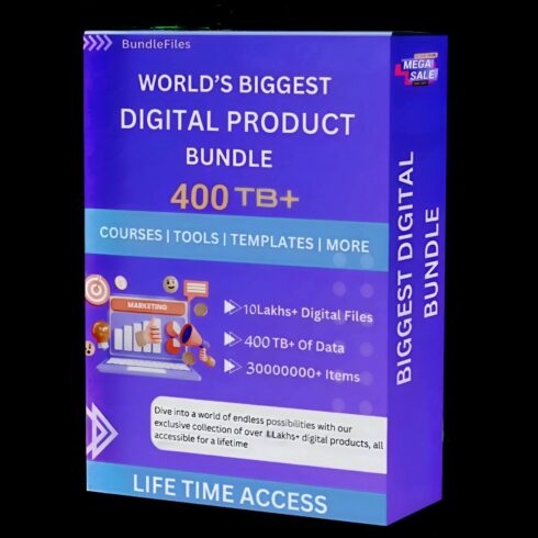 400+TB Digital Products Bundle Resell Right Mega All In One Digital Products cover image.