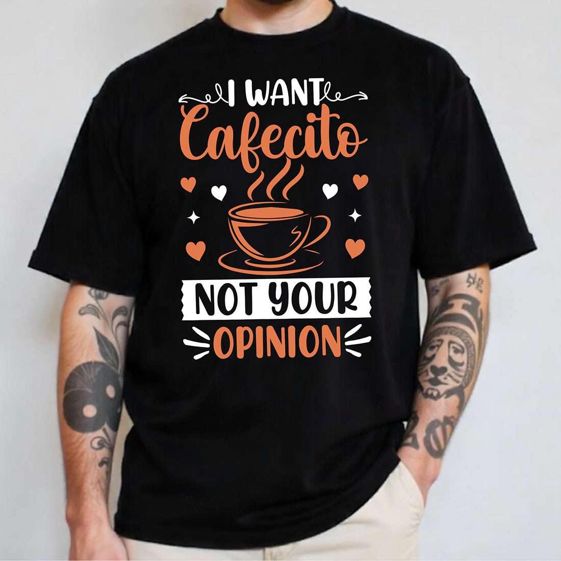 I want Cafecito not your opinion graphic for coffee lover preview image.