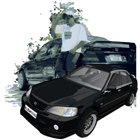 Honda city Vector cover image.