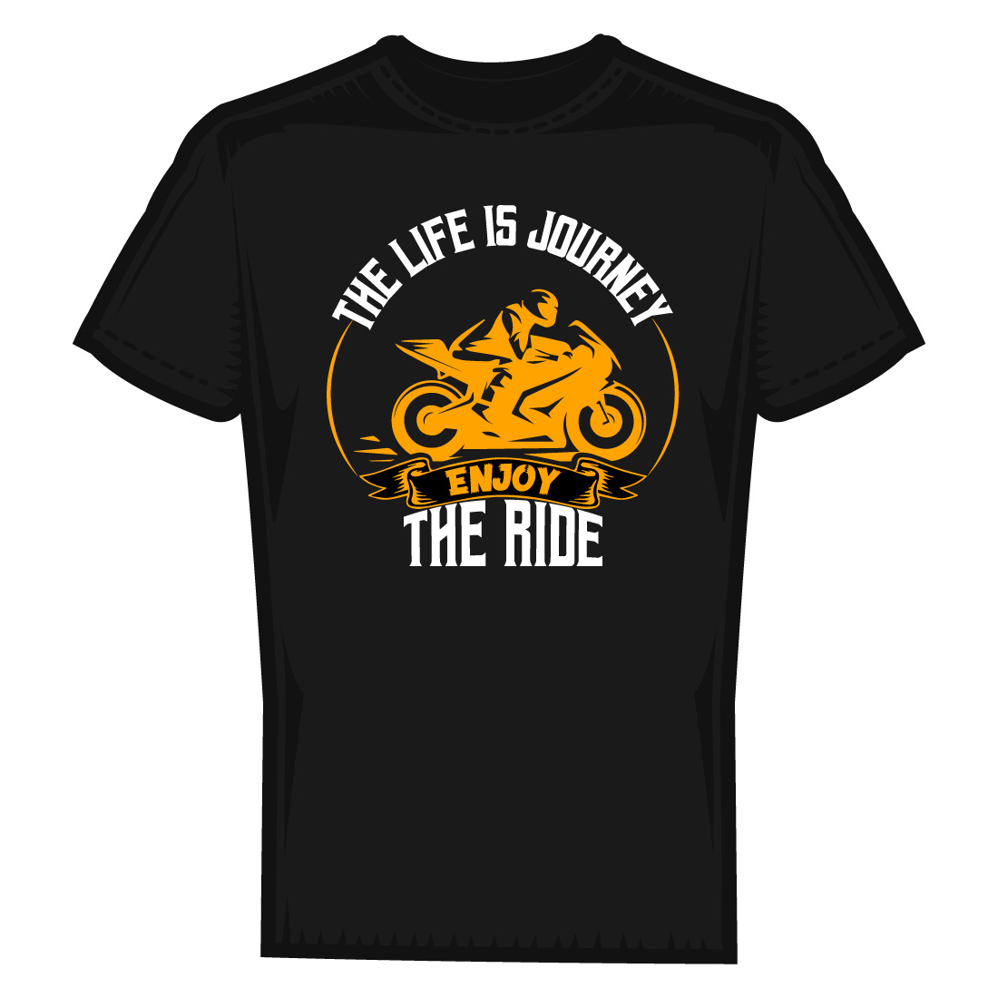 Bike ride quotes t-shirt design preview image.