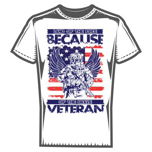 American veteran graphics t - shirt design cover image.