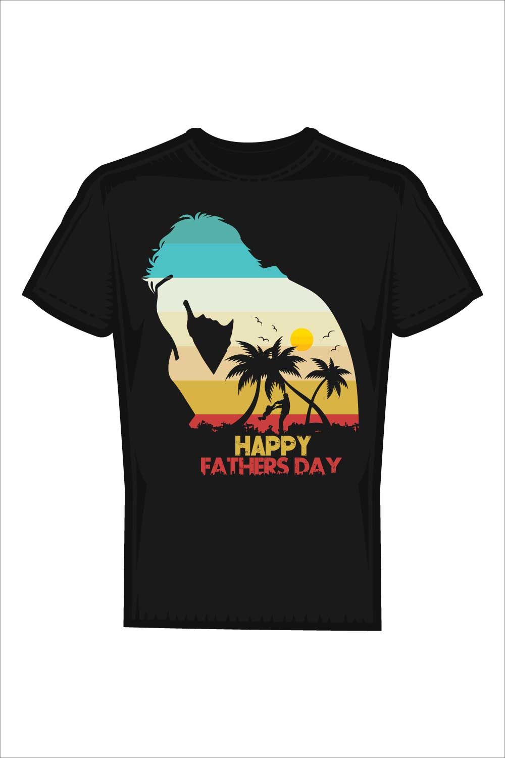 Father Day Vintage T_Shirt Design pinterest preview image.