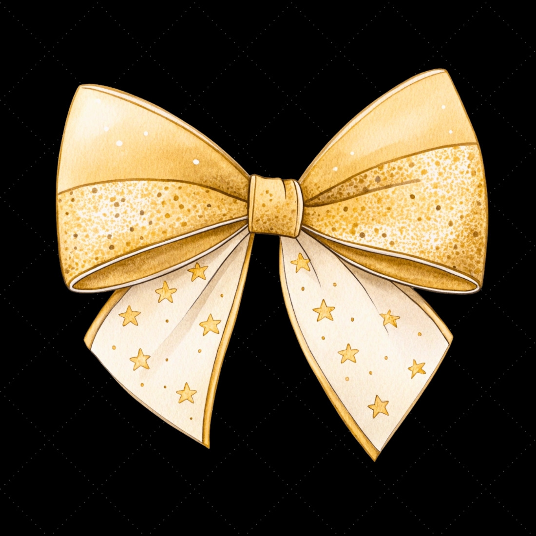 Matte Gold Glitter Coquette Bow Clipart, matte gold bow, glitter coquette bow, sophisticated bow design, gold glitter clipart, digital bow design, modern matte bow, glitter bow art, matte glitter design, coquette bow art, gold sublimation design preview image.