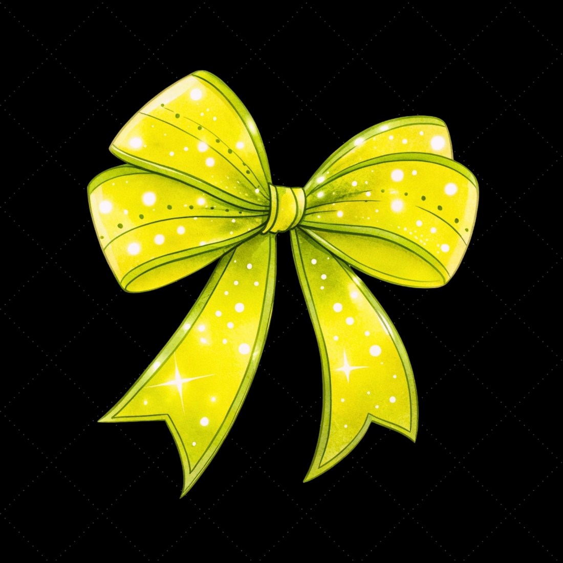 Neon Yellow Glow Coquette Bow Clipart, neon yellow bow, glowing coquette bow, vibrant bow design, yellow glow clipart, digital bow design, neon glow design, glowing bow art, vibrant neon yellow, coquette bow art, yellow sublimation design preview image.