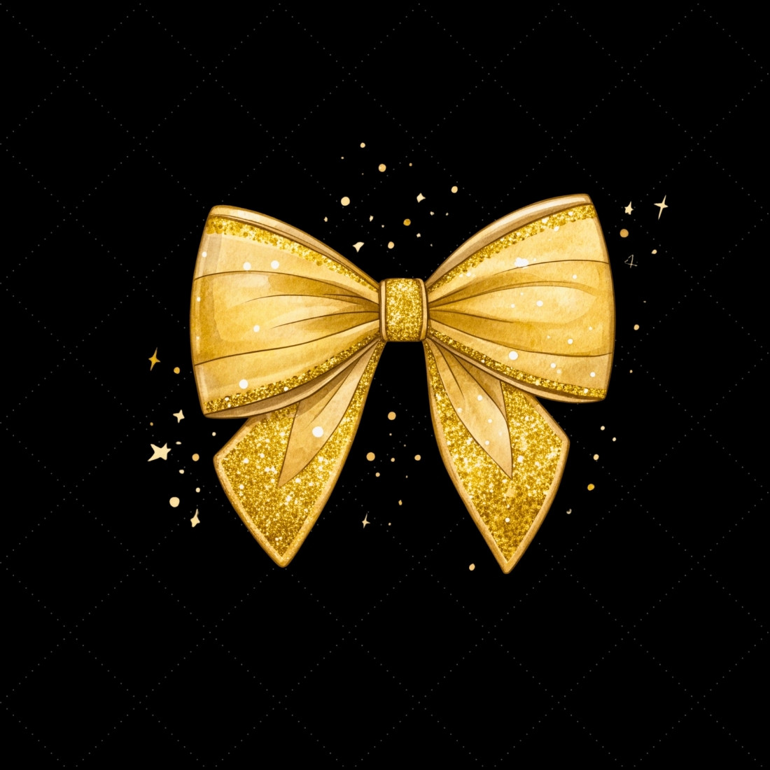 Classic Gold Glitter Coquette Bow Clipart, classic gold bow, glitter coquette bow, luxurious bow design, gold glitter clipart, digital bow design, elegant gold bow, glitter bow art, classic glitter design, coquette bow art, gold sublimation design preview image.