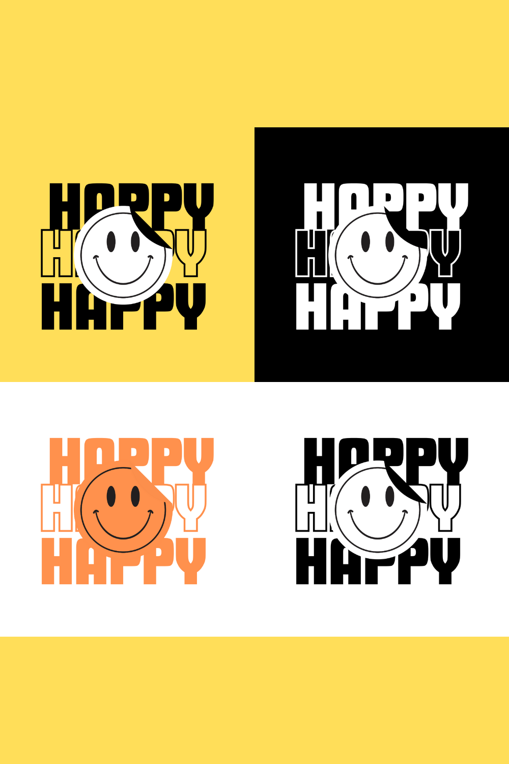 Bold & Playful Happy Smiley pinterest preview image.