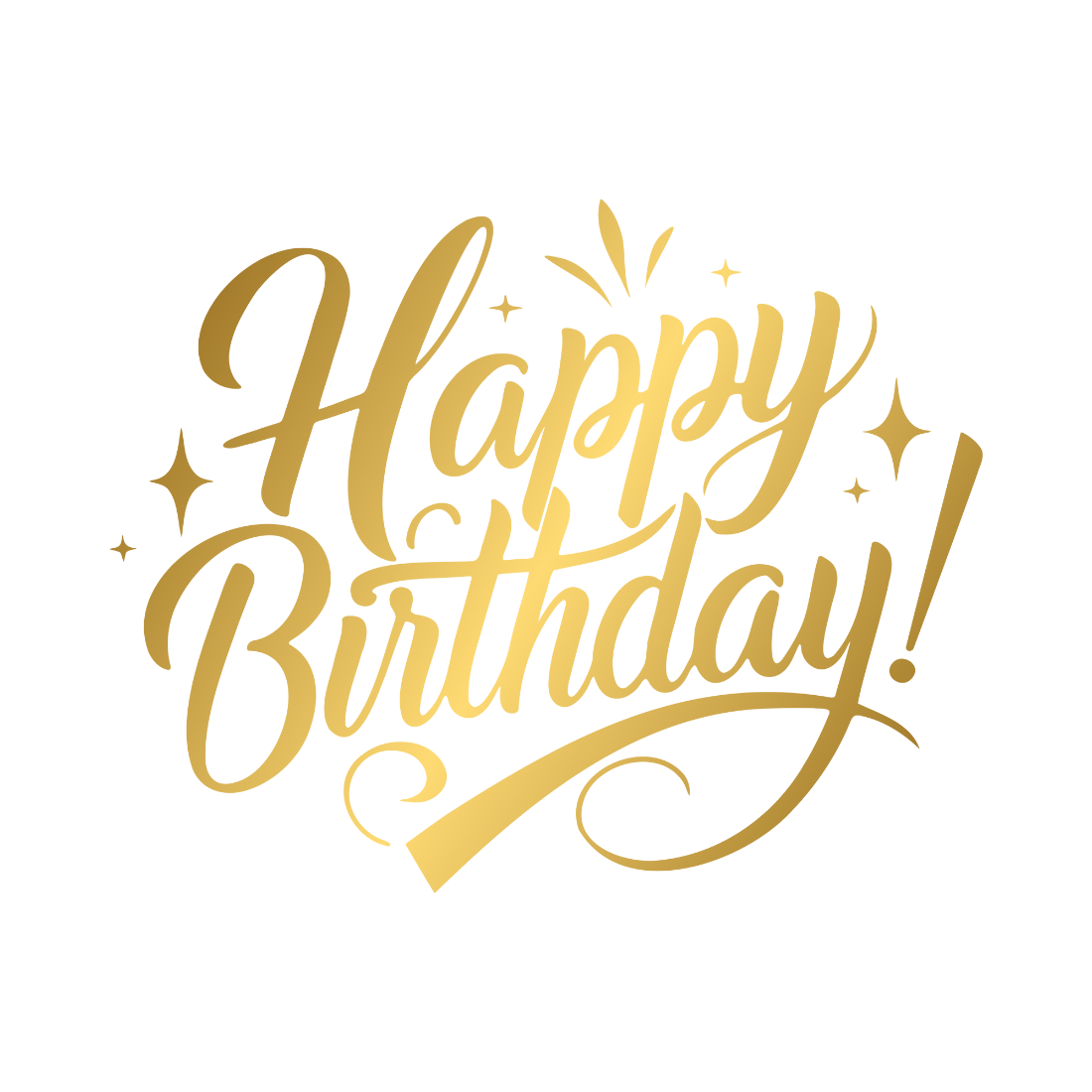 Elegant Gold Happy Birthday Design – Luxurious & Stylish preview image.