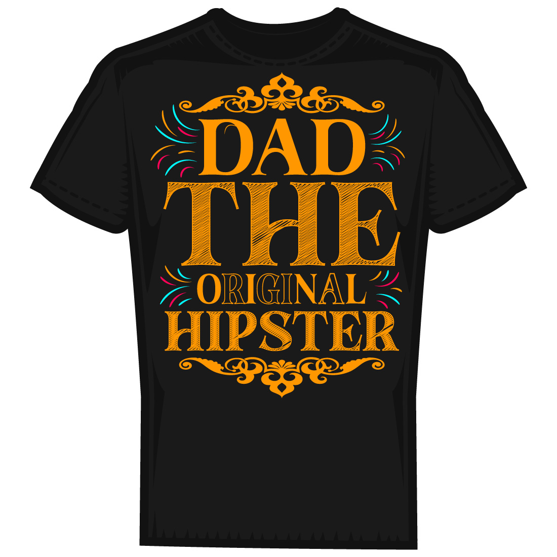 Father's Day Typography T-Shirt Design Vector preview image.