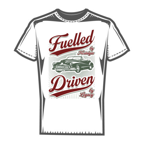 Vintage car shirt with tee design cover image.