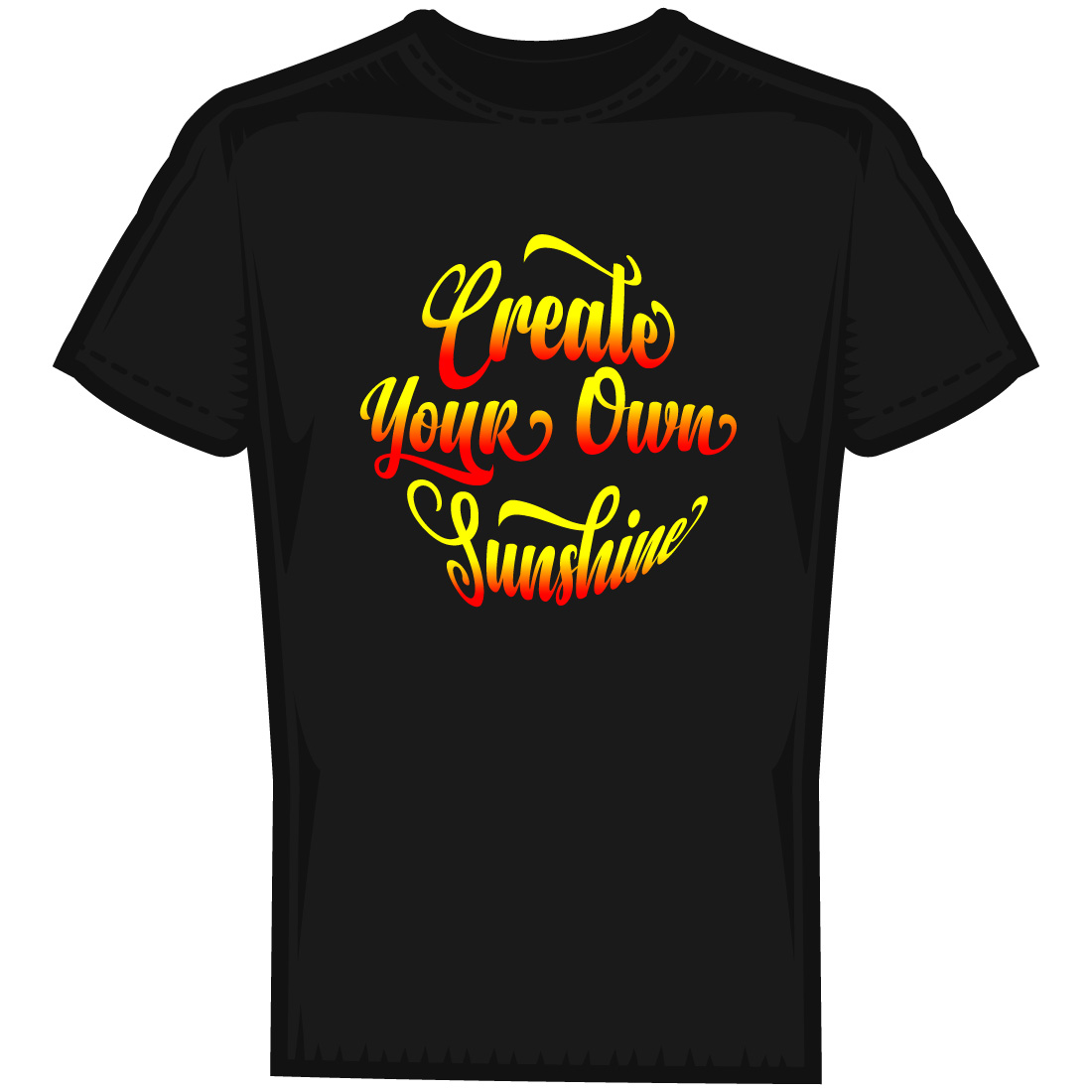 Inspirational typography t-shirt design vector preview image.