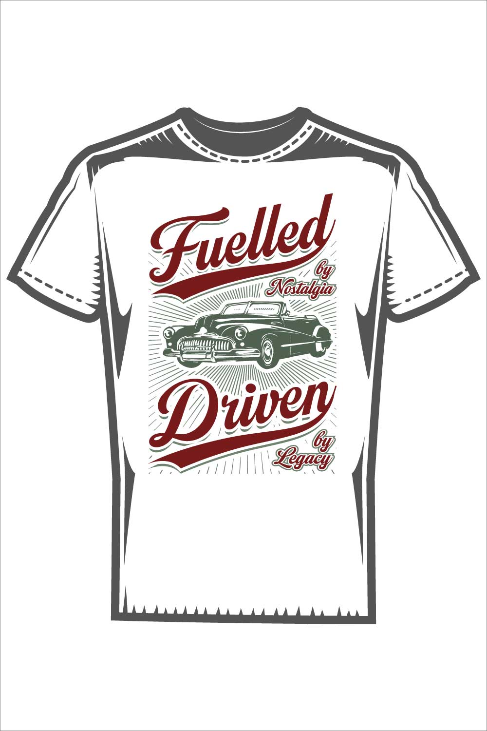 Vintage car shirt with tee design pinterest preview image.