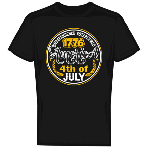 4th July American Independence day t-shirt design vector cover image.